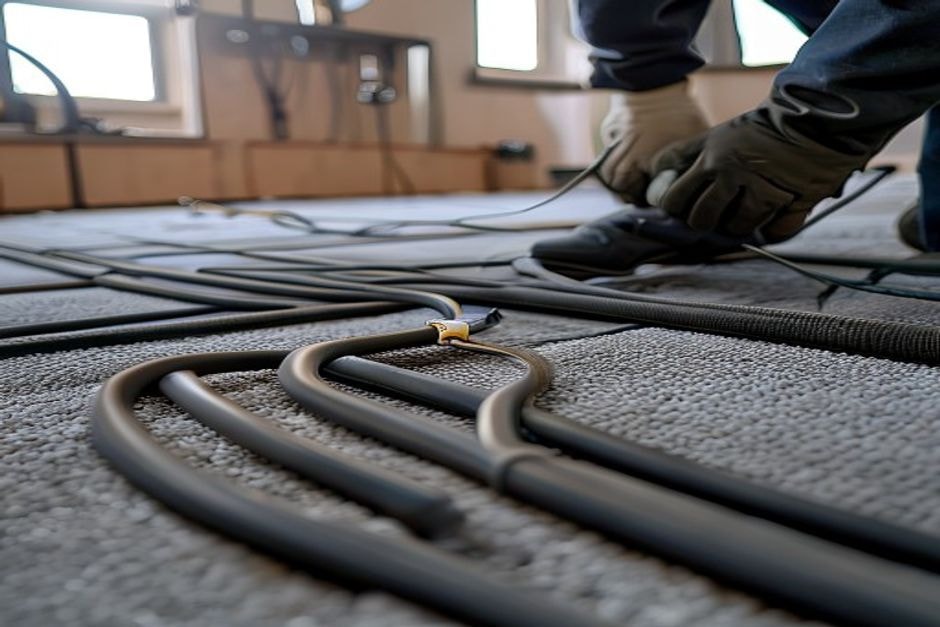 Plancher chauffant électrique avec sonde KNX à Oullins